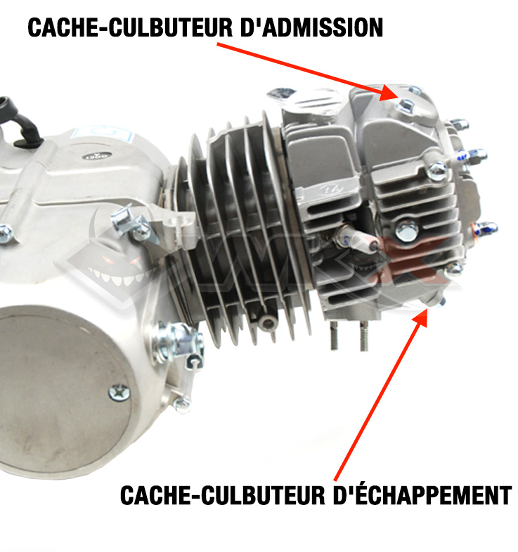 Position des soupapes d'un moteur de pit bike